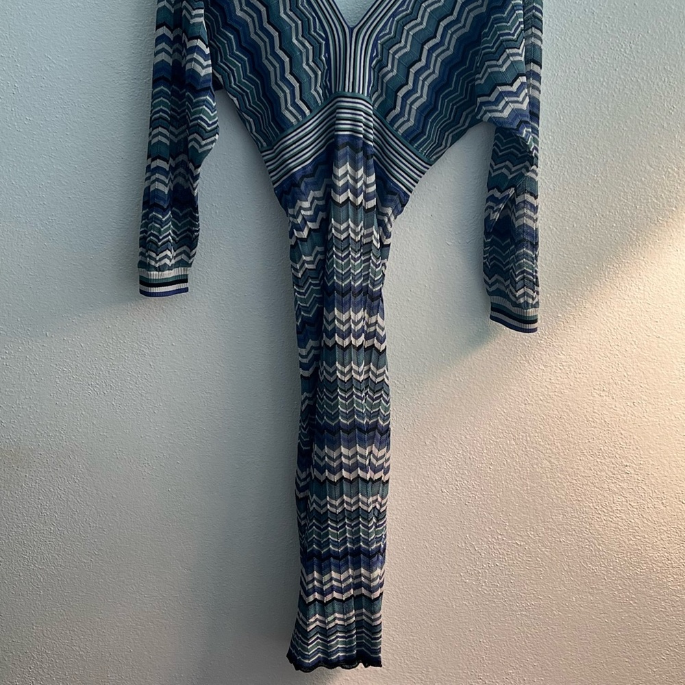 Knit deep V dress (never worn)